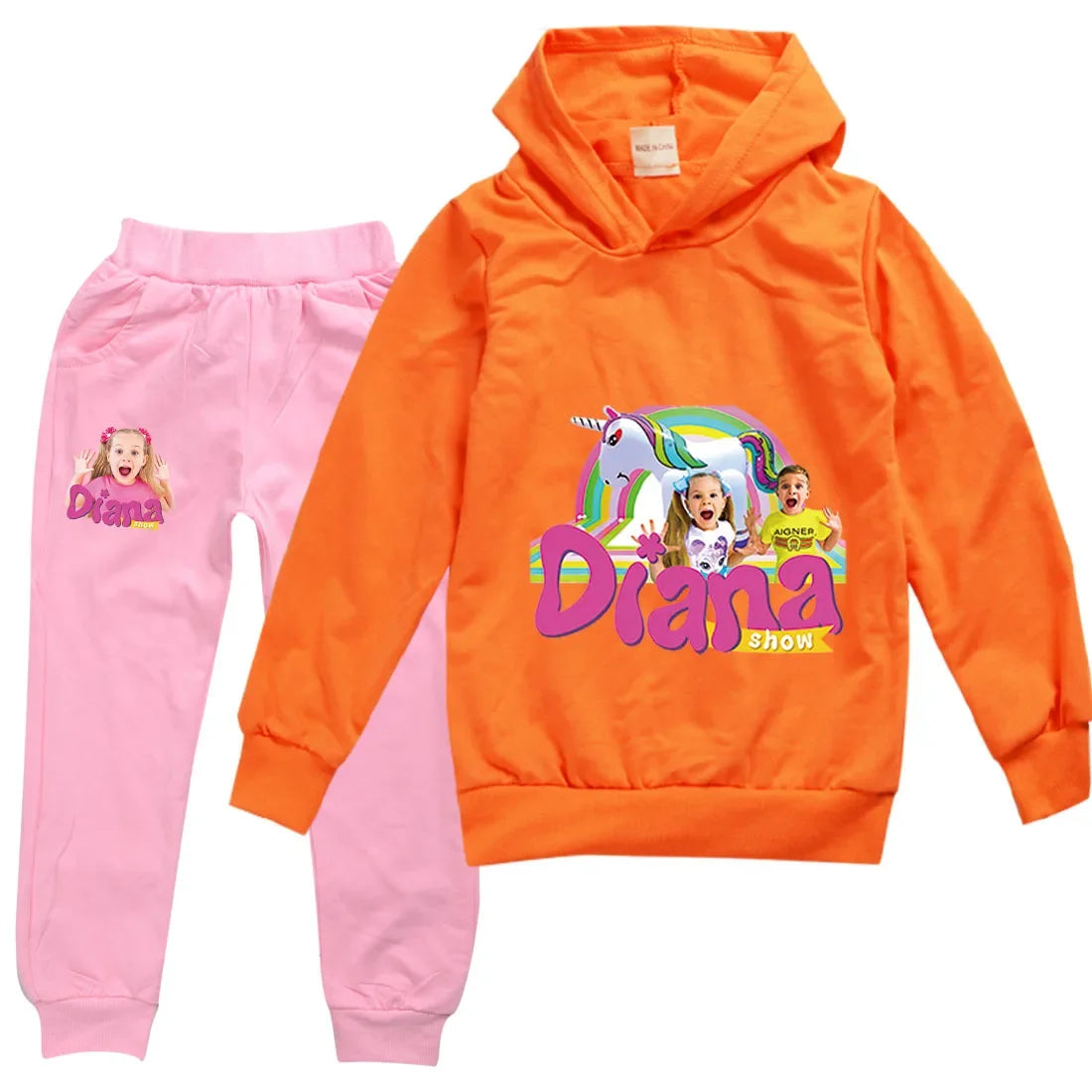 AIAI 2025Diana and Roma Show Clothes Kids Autumn Clothing Baby Girls Cartoon Hoodies Pants Sets Toddler Boys Casual Tracksuit