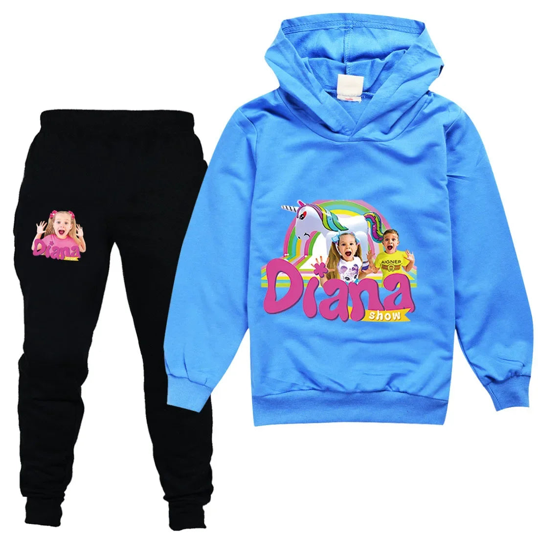 AIAI 2025Diana and Roma Show Clothes Kids Autumn Clothing Baby Girls Cartoon Hoodies Pants Sets Toddler Boys Casual Tracksuit