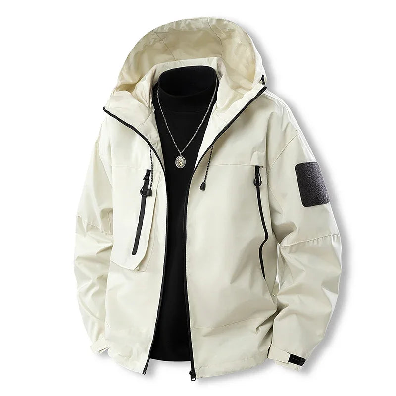 Pop Autumn Men Hiking Waterproof Jackets Men Outdoor Quick Dry Sports Climbing Hooded Coats Men Breathable Windbreaker Jackets 3