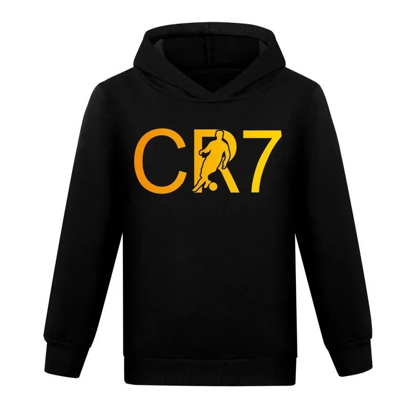 CR7 Series Clothes Kids Autumn Hooded Boys Summer T-shirt Girls Tracksuit Sportswear Hoodies and Pant Set  Children's Pajamas