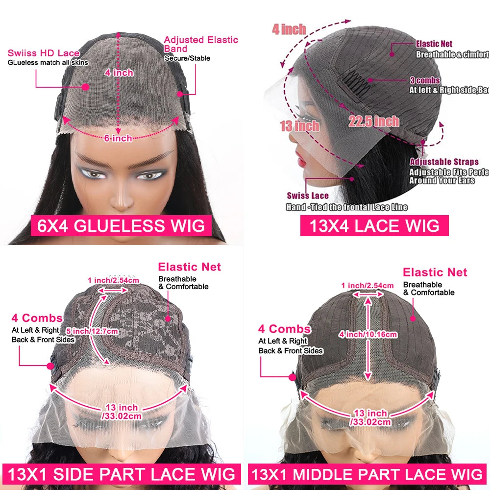 Stock Clearance 13x4 Transparent Lace Frontal Human Hair Wigs Straight Wig 200 Density Remy Pre Plucked Bleached Knots