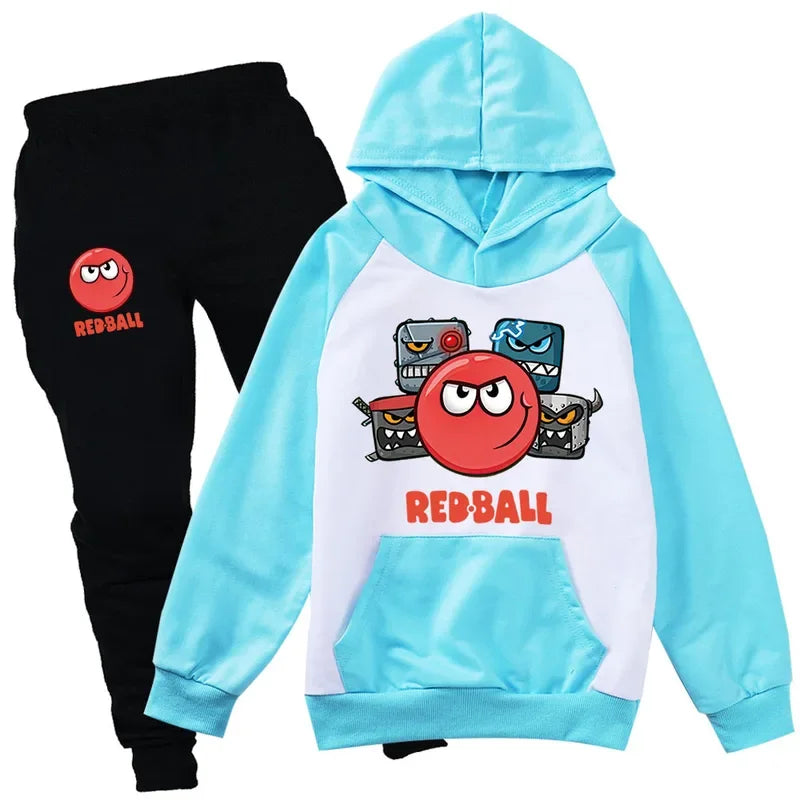 Red Ball 4 Boys Girls Clothing Children Fashion Hoodies and Pant Set Kids RedBall Clothing Spring Autumn Sports Suit Tracksuit