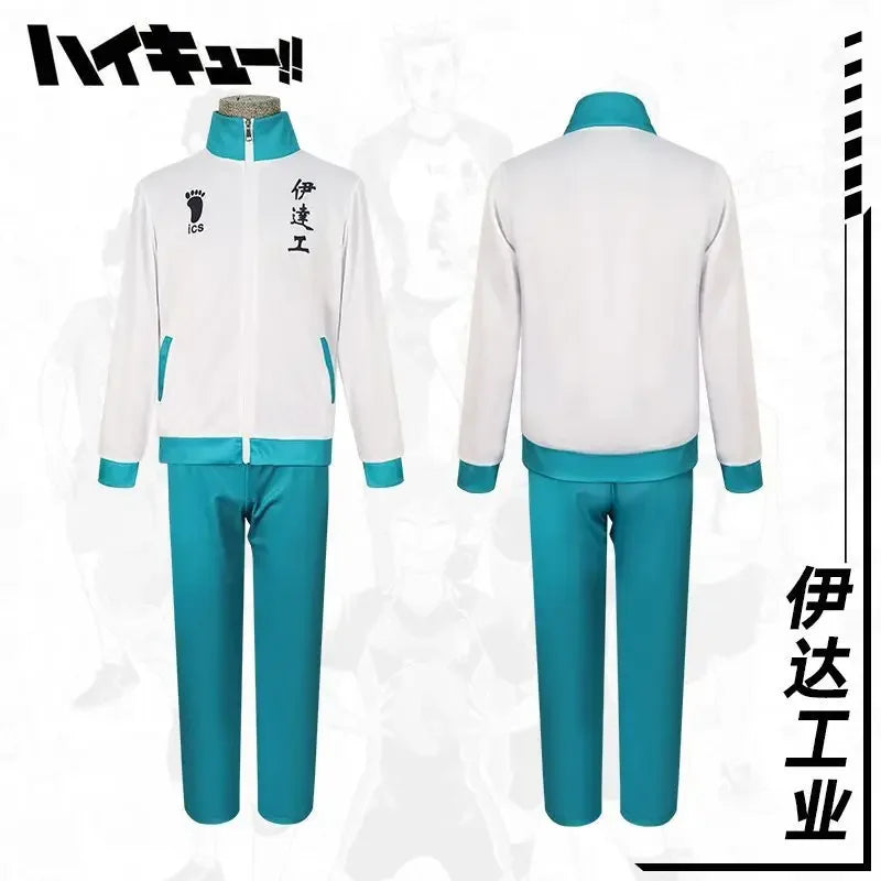 Anime Haikyuu Cosplay Haikyu Cosplay Costume Karasuno Aoba Johsai Shiratorizawa MSBY Nekoma Uniform Volleyball Jacket Tracksuit
