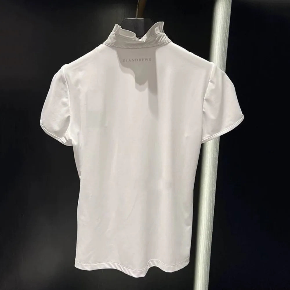 Korea ST ANDREWS Women Golf Clothing Summer Breathable Tracksuit Polo Shirt Leisure Fashion T-shirt Outdoor Sport Short Sleeve