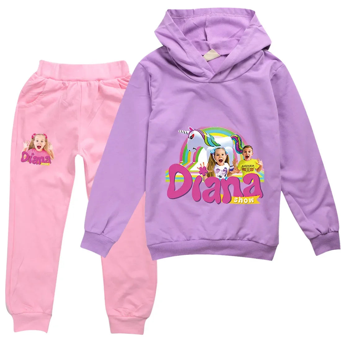 AIAI 2025Diana and Roma Show Clothes Kids Autumn Clothing Baby Girls Cartoon Hoodies Pants Sets Toddler Boys Casual Tracksuit