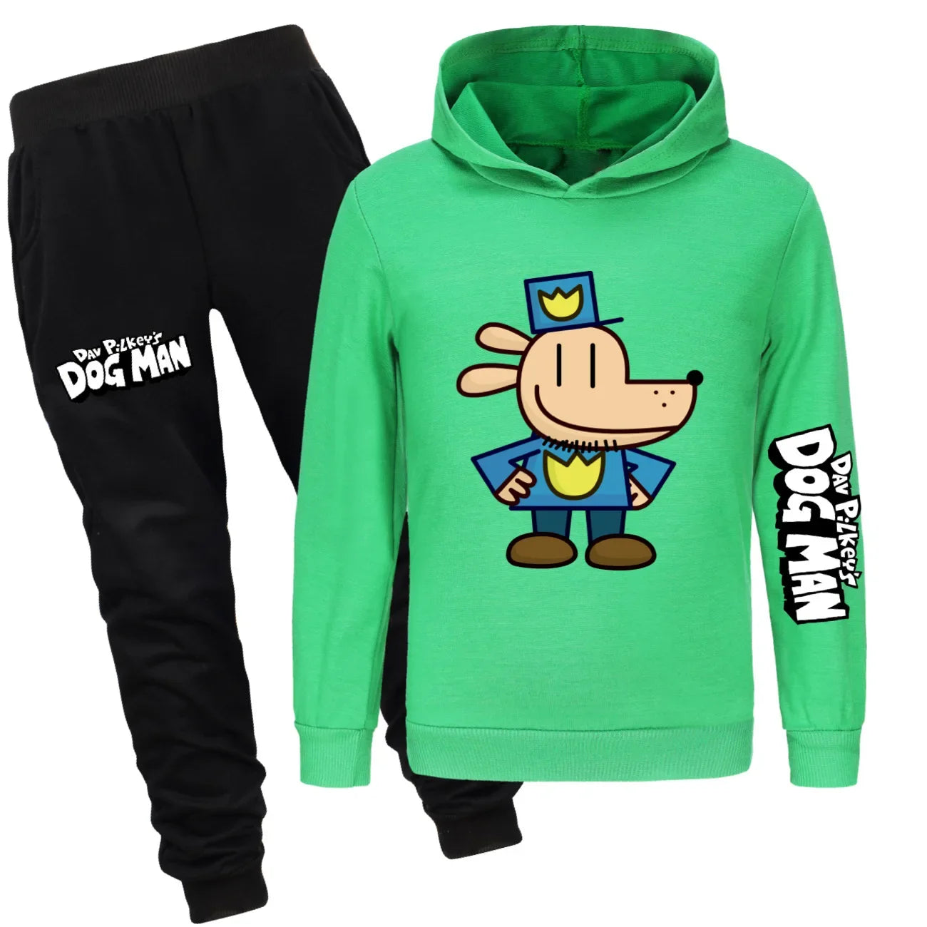 Dog Man Kids Costume Boys Fashion Hoodies and Pants Set Anime Dogman Long Sleeve Sweatshirts Spring Autumn Sportswear Tracksuits