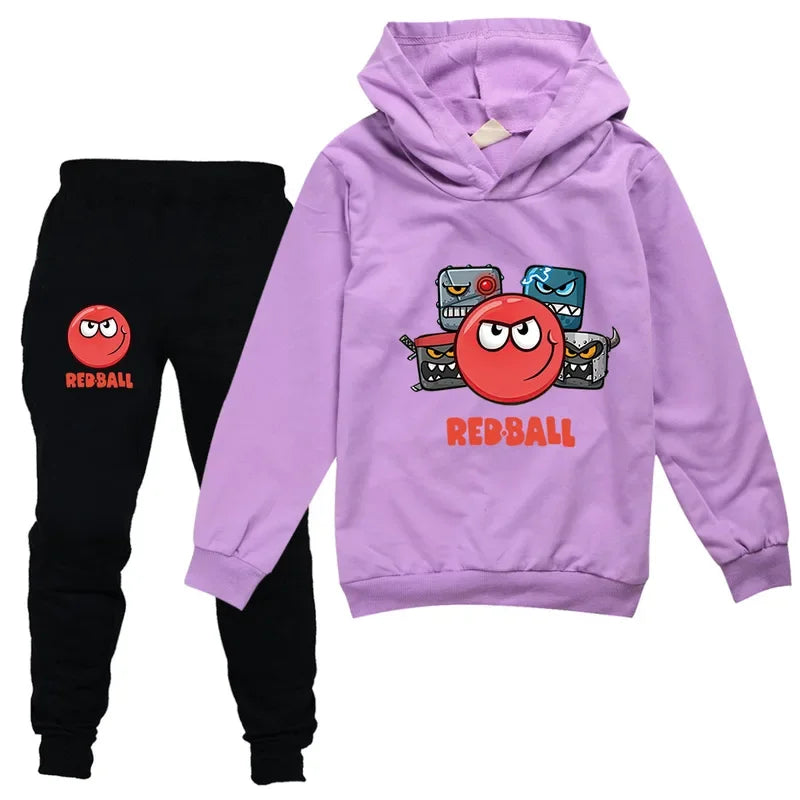Red Ball 4 Boys Girls Clothing Children Fashion Hoodies and Pant Set Kids RedBall Clothing Spring Autumn Sports Suit Tracksuit