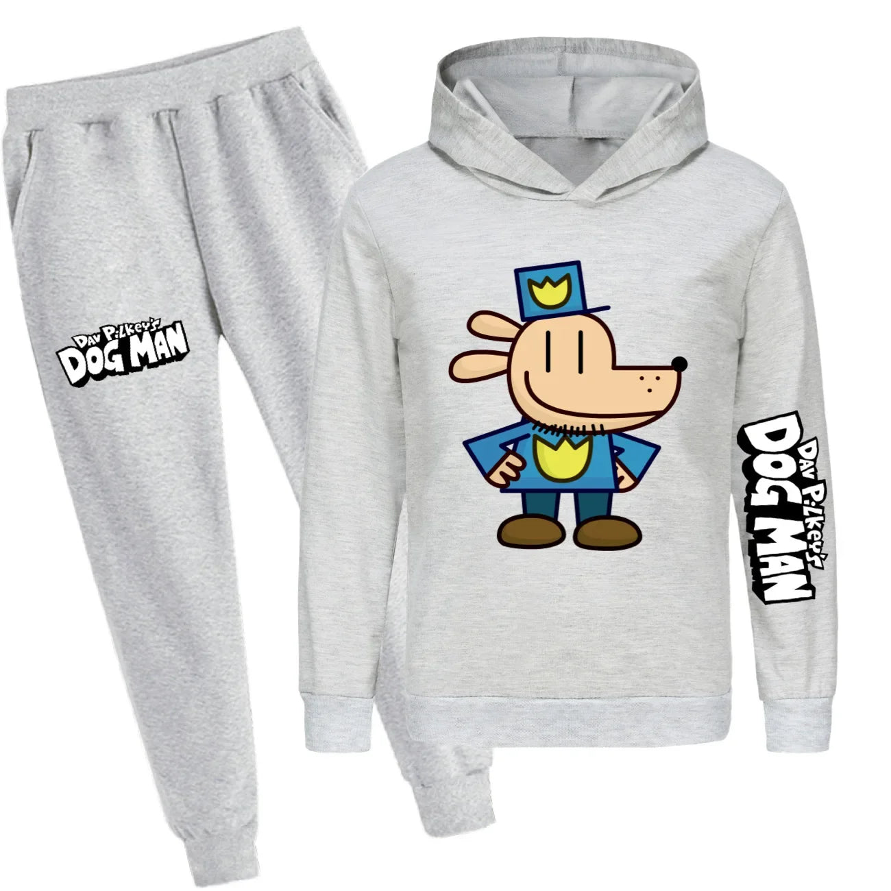 Dog Man Kids Costume Boys Fashion Hoodies and Pants Set Anime Dogman Long Sleeve Sweatshirts Spring Autumn Sportswear Tracksuits