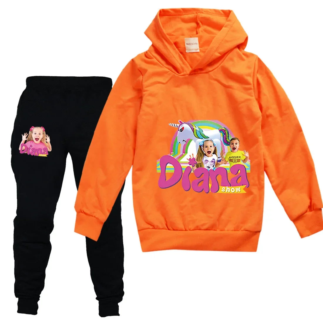 AIAI 2025Diana and Roma Show Clothes Kids Autumn Clothing Baby Girls Cartoon Hoodies Pants Sets Toddler Boys Casual Tracksuit