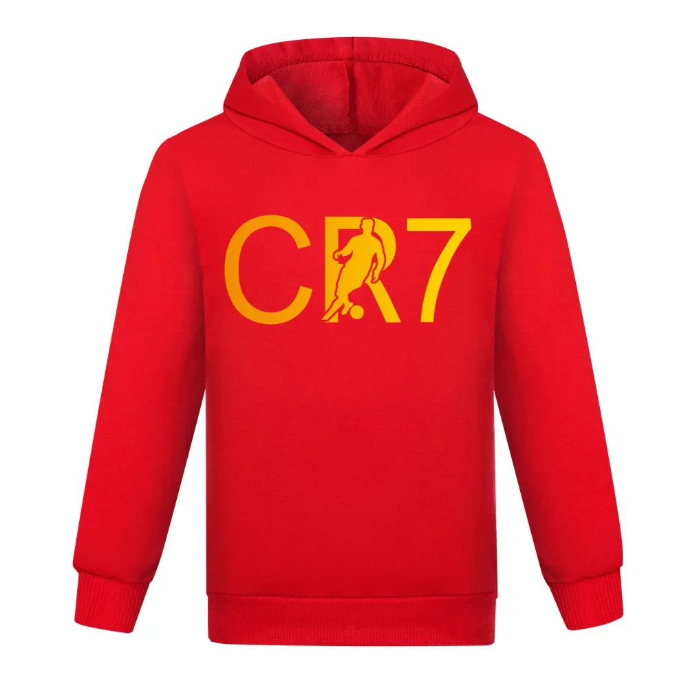CR7 Series Clothes Kids Autumn Hooded Boys Summer T-shirt Girls Tracksuit Sportswear Hoodies and Pant Set  Children's Pajamas