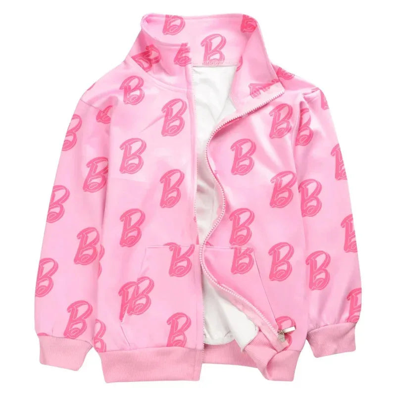 wiwiwi 123Spring Autumn Barbi Teen Girls Clothing Sets Fashion two Piece Outfits Cardigan Sweatshirt Pants Kids Tracksuit Suits