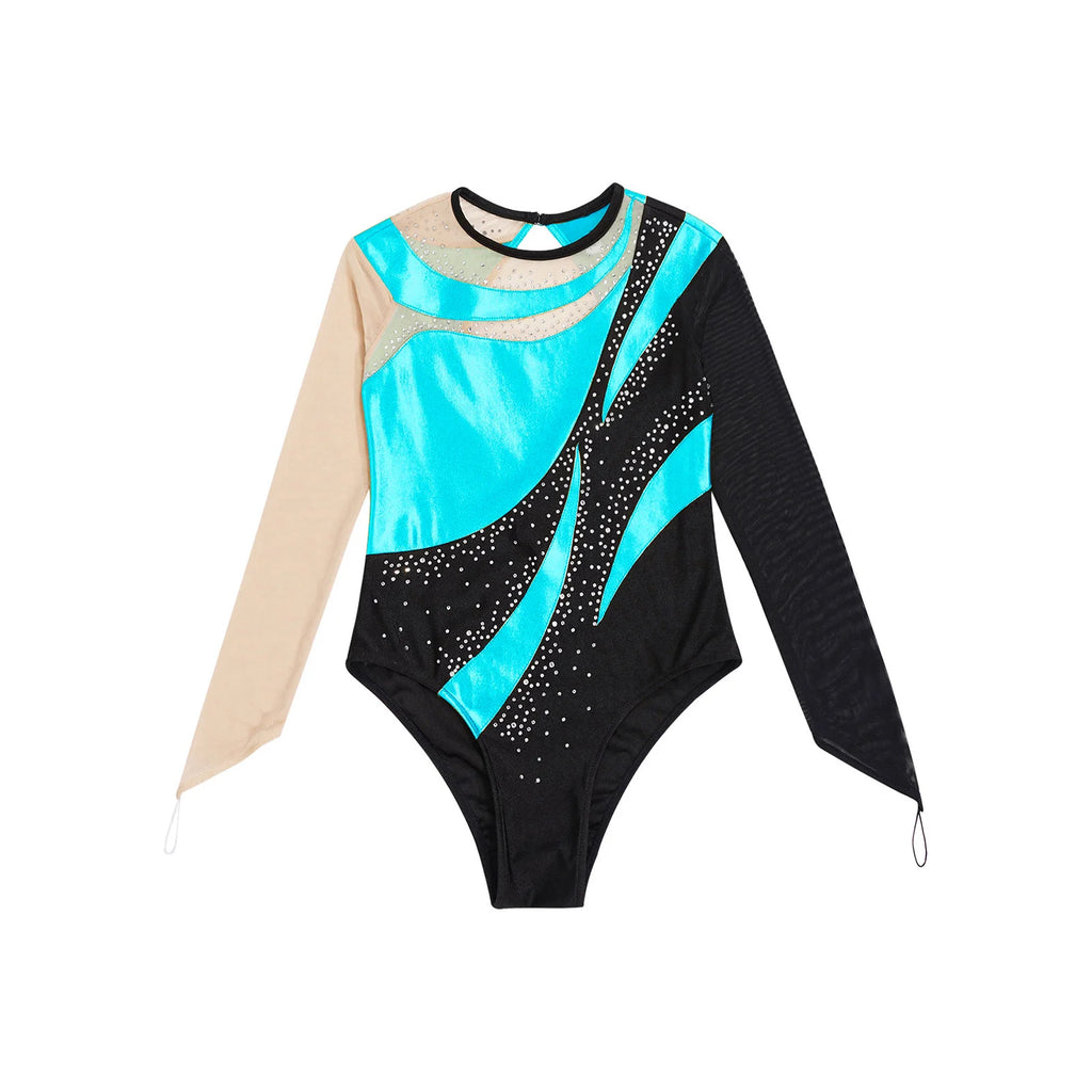 Kids Girls Ballet Sets Gymnastics Workout Leotard Sportswear Tracksuit Dance Outfits Glittery for Dance Practice and Performance