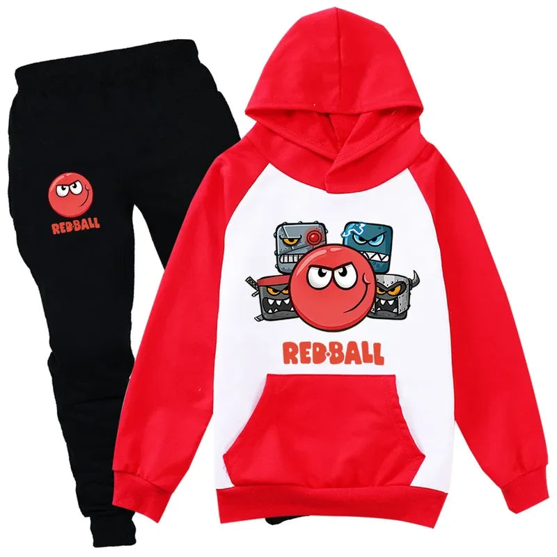 Red Ball 4 Boys Girls Clothing Children Fashion Hoodies and Pant Set Kids RedBall Clothing Spring Autumn Sports Suit Tracksuit