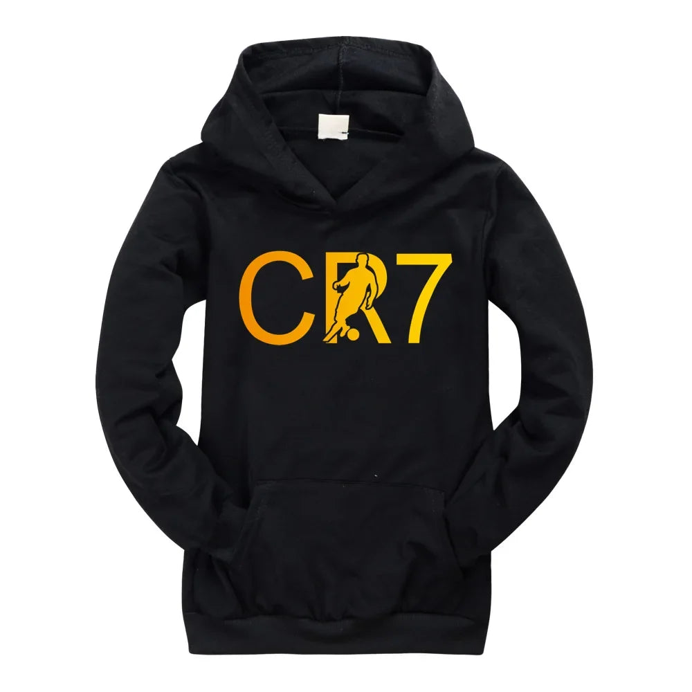 CR7 Series Clothes Kids Autumn Hooded Boys Summer T-shirt Girls Tracksuit Sportswear Hoodies and Pant Set  Children's Pajamas