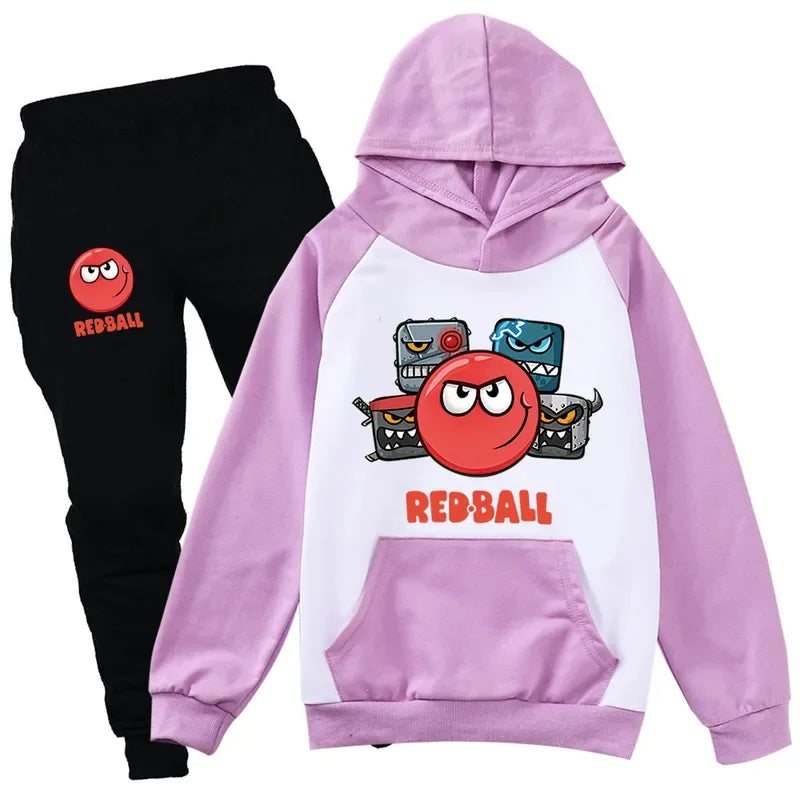 Red Ball 4 Boys Girls Clothing Children Fashion Hoodies and Pant Set Kids RedBall Clothing Spring Autumn Sports Suit Tracksuit