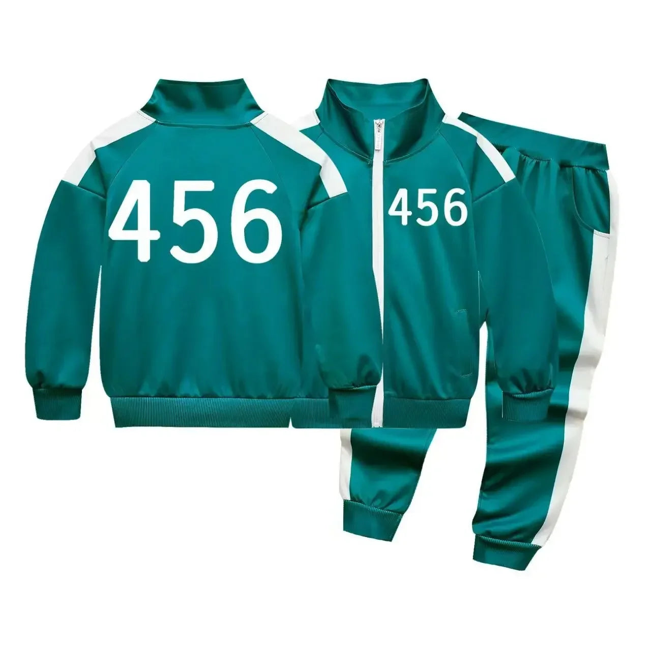 New 2025 Cossen Squid Player Seong Gi-hun Cosplay Costume 456 Tracksuit Calamari Disguise Halloween Clothes Men Women Kid eqs9X