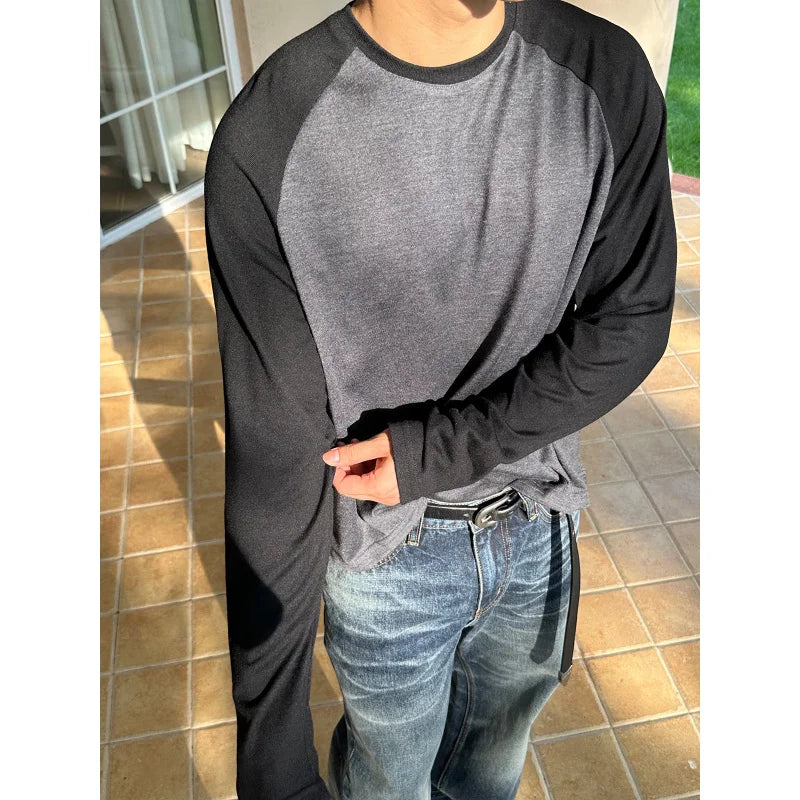EME Merino Wool Long Sleeve Retro Basic Casual Crew Neck Raglan Sleeve Base Shirt T-Shirt Top for Men and Women