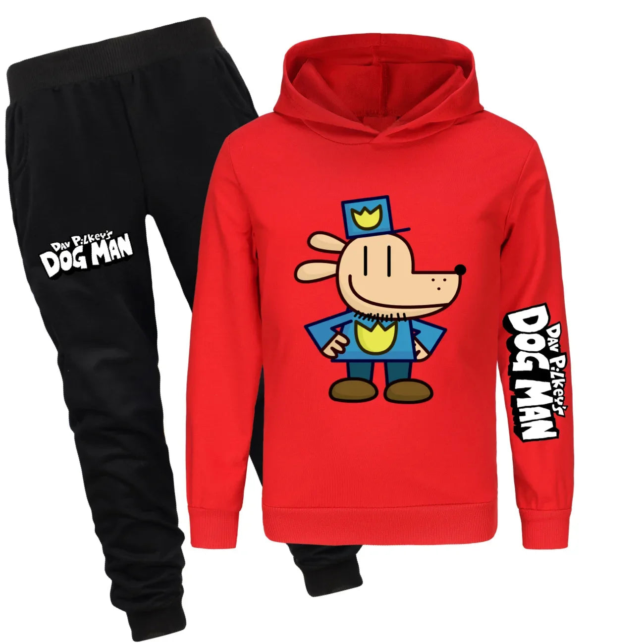 Dog Man Kids Costume Boys Fashion Hoodies and Pants Set Anime Dogman Long Sleeve Sweatshirts Spring Autumn Sportswear Tracksuits