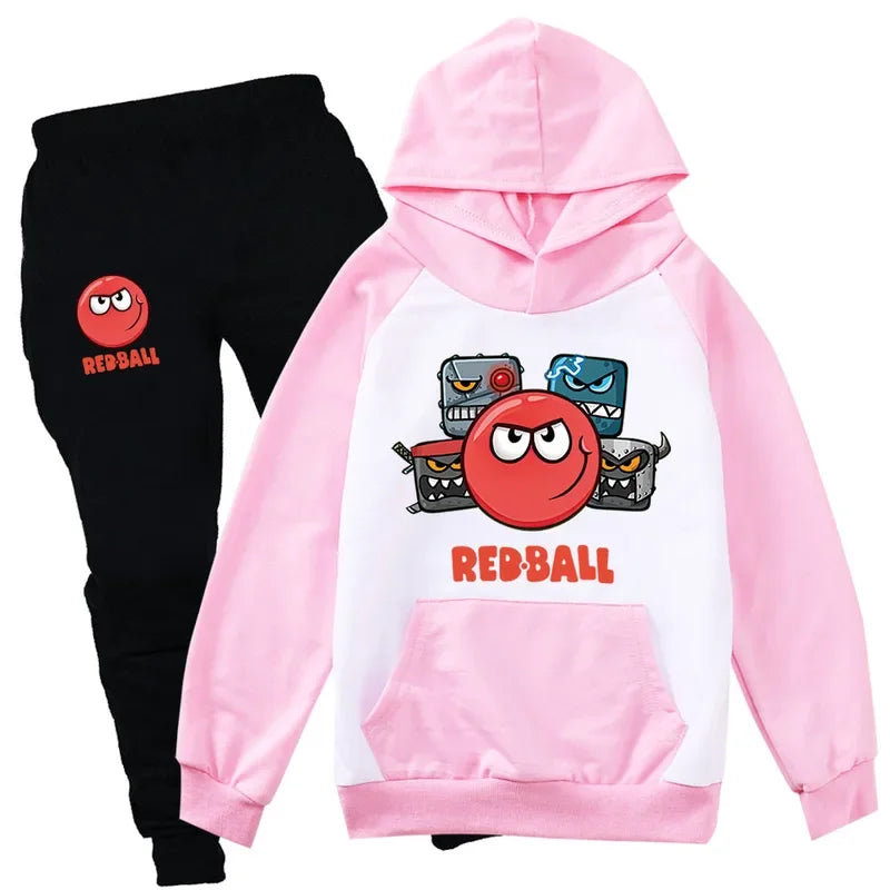 Red Ball 4 Boys Girls Clothing Children Fashion Hoodies and Pant Set Kids RedBall Clothing Spring Autumn Sports Suit Tracksuit