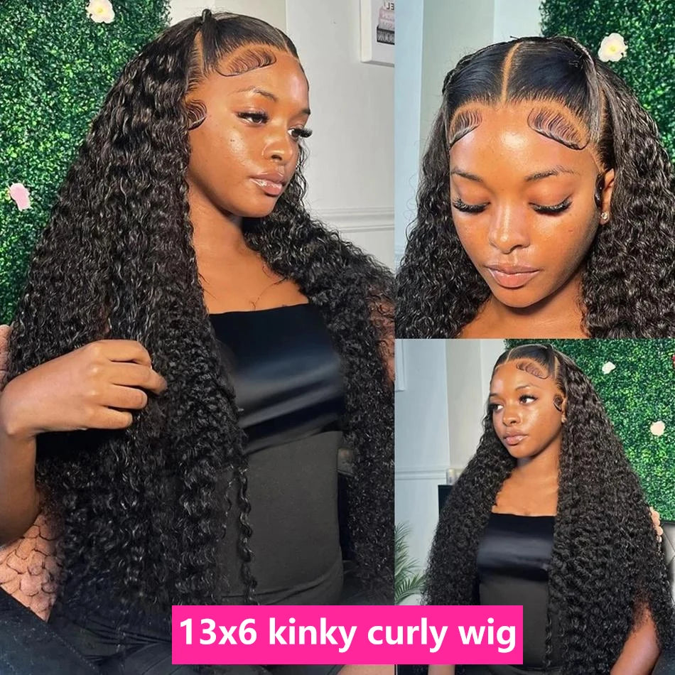 Deep Wave 13x6 13x4 Lace Frontal Human Hair Wigs Deep Curly 13x4 Lace Human Hair Wig For Black Woman 100% Brazilian Remy Hair