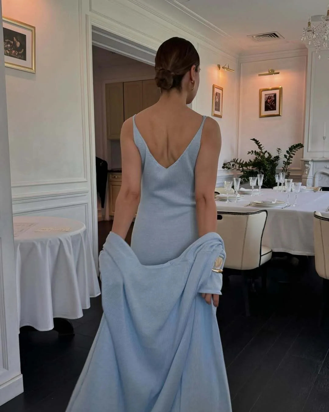 Hirsionsan Soft Loose Sets Women Two Pieces Long Sleeve Cardigan & Vest Dresses Elegant Female Hollow Outfits Cotton Tracksuit