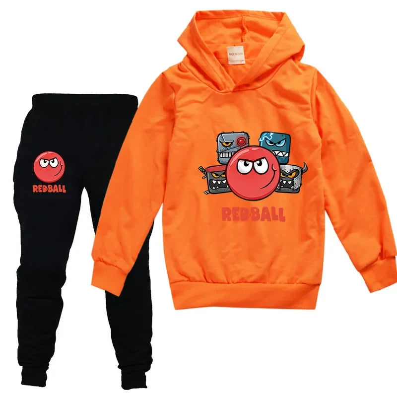 Red Ball 4 Boys Girls Clothing Children Fashion Hoodies and Pant Set Kids RedBall Clothing Spring Autumn Sports Suit Tracksuit