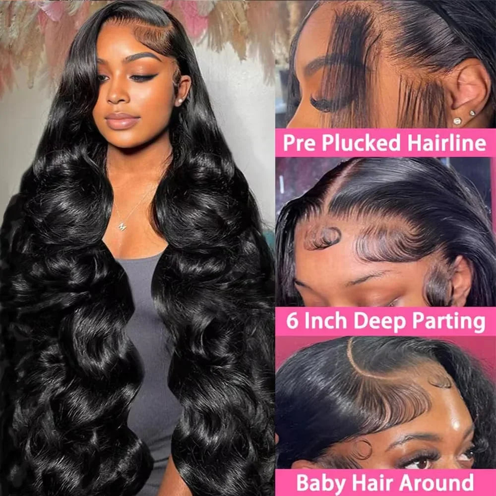13x6 13x4 Hd Lace Frontal Wig 7x6 Lace Front Human Hair Wigs For Black Women 30 32 46 Inch Body Wave Brazilian Human Hair Wig