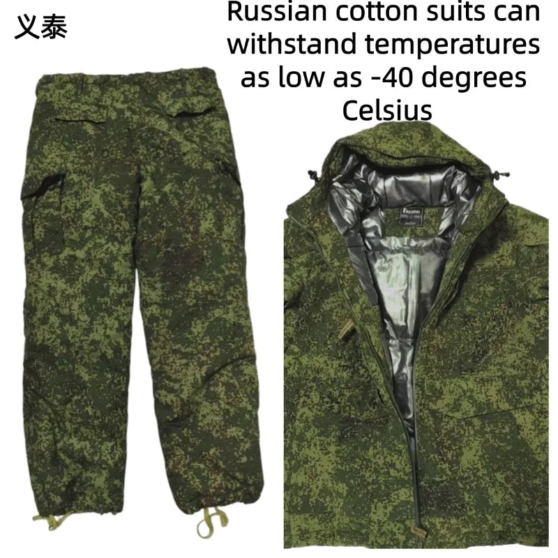 Russian Tactical Cotton Jacket Windproof Waterproof Warm Thick Graphene Thermal Reflective Winter Combat Parka