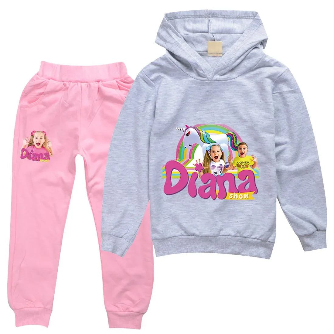 AIAI 2025Diana and Roma Show Clothes Kids Autumn Clothing Baby Girls Cartoon Hoodies Pants Sets Toddler Boys Casual Tracksuit