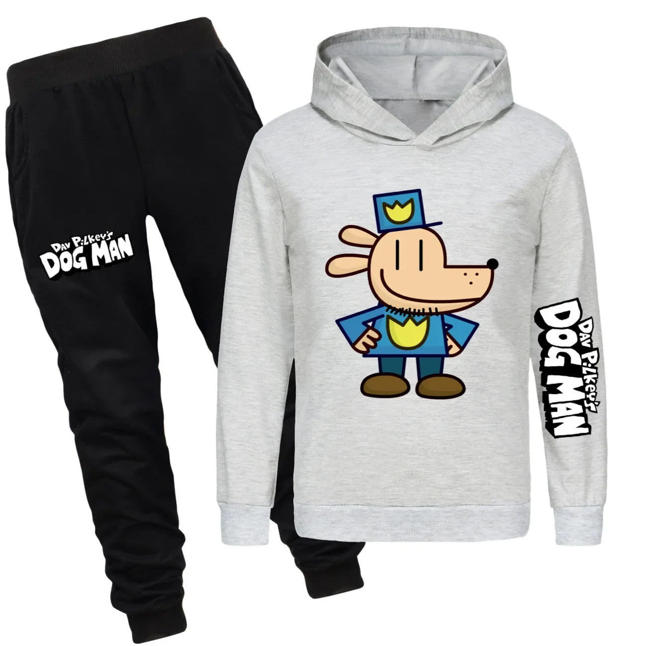 Dog Man Kids Costume Boys Fashion Hoodies and Pants Set Anime Dogman Long Sleeve Sweatshirts Spring Autumn Sportswear Tracksuits