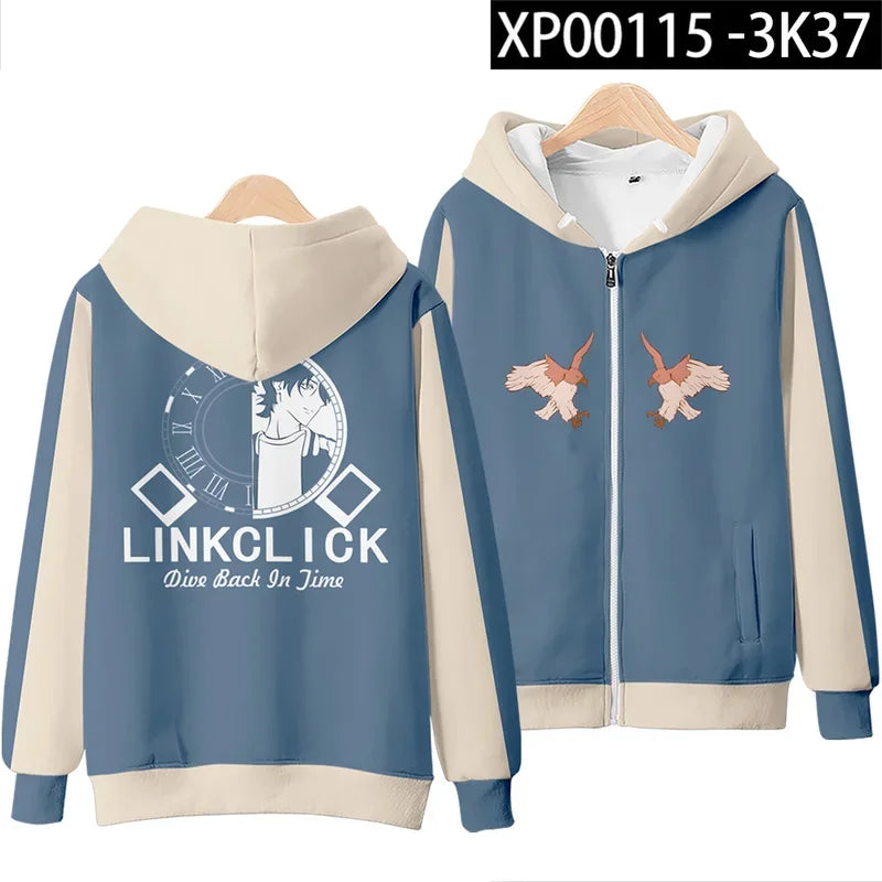 sisi 2233Link Click Anime Shiguang Daili Ren Lu Guang Cosplay Hoodie Hip Hop Graphic Sweatshirt Streetwear Casual Tracksuit