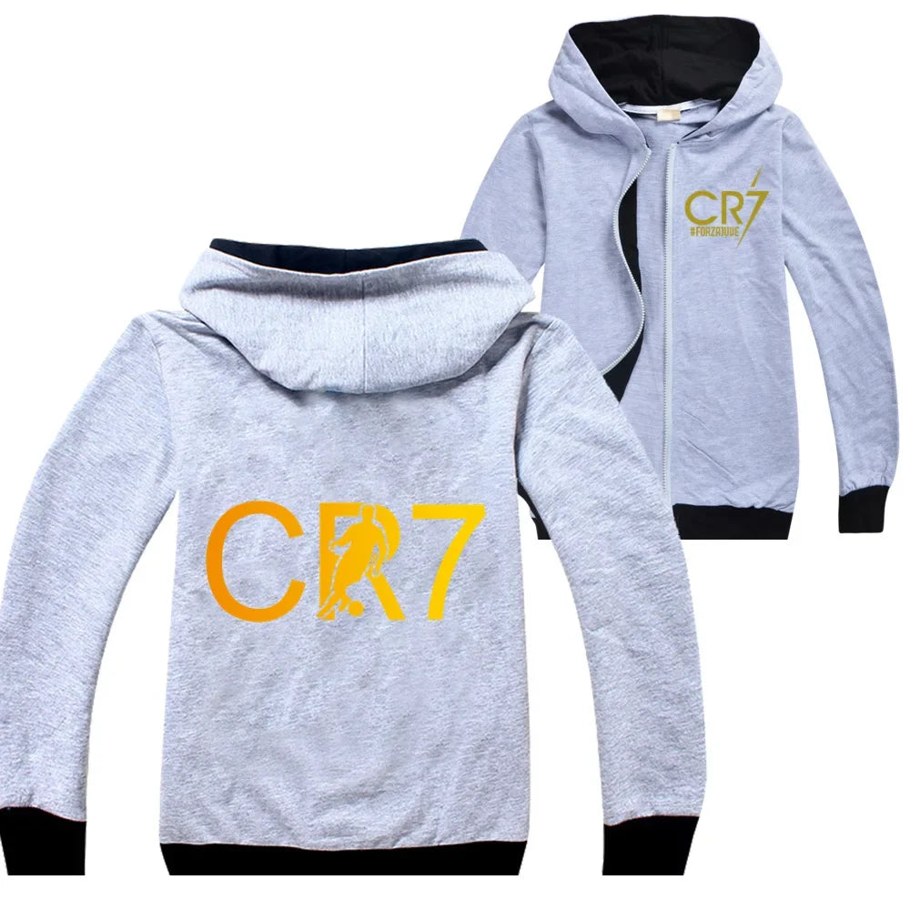 CR7 Series Clothes Kids Autumn Hooded Boys Summer T-shirt Girls Tracksuit Sportswear Hoodies and Pant Set  Children's Pajamas