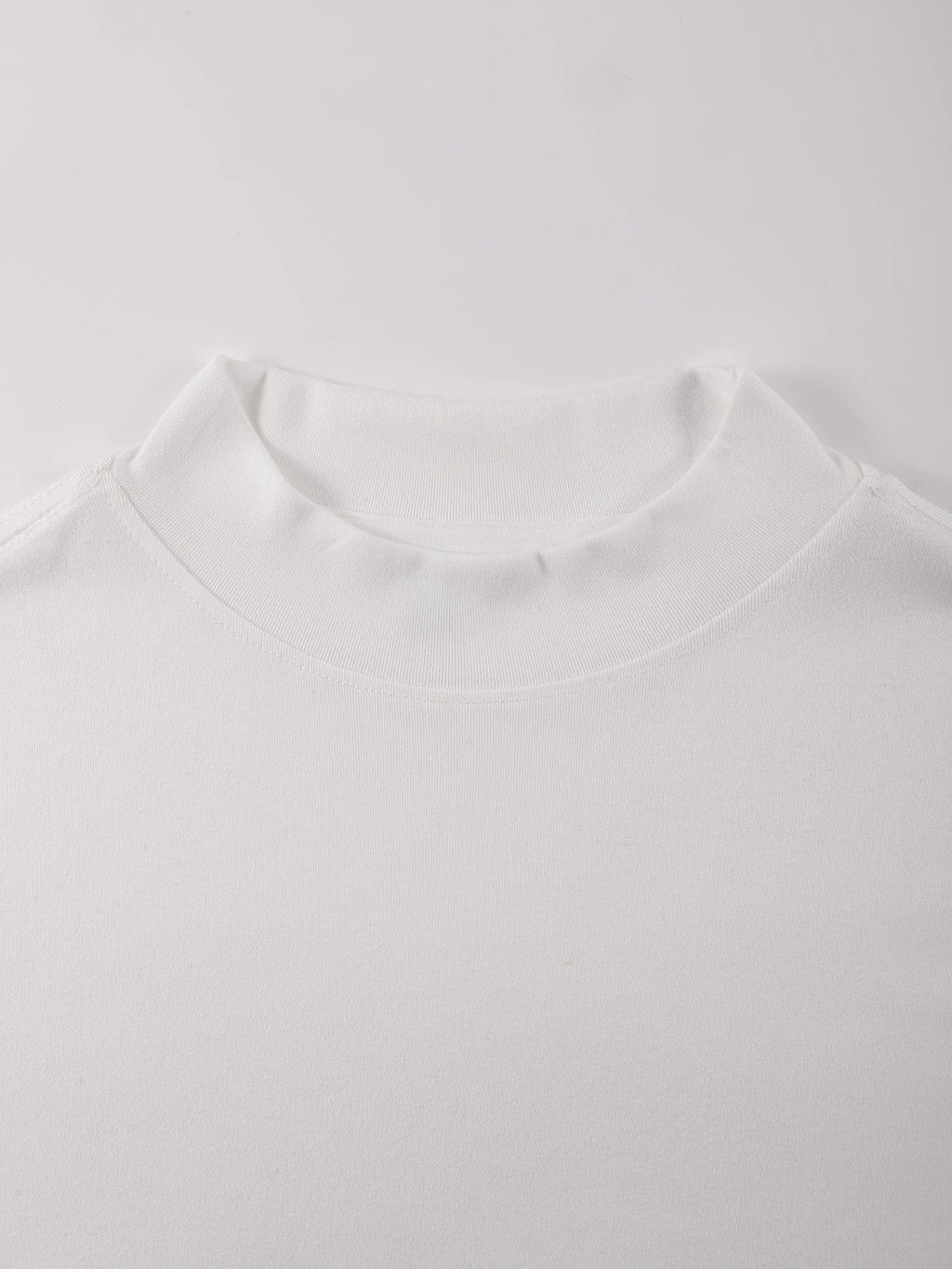 Artistic Letter Nope Print Mock Neck Top For Men Autumn All-Match Outdoor Tee Simple Fashion Clothing Unisex Vintage Long Sleeve