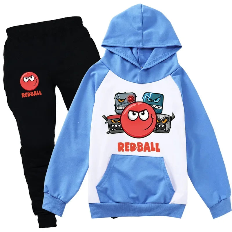 Red Ball 4 Boys Girls Clothing Children Fashion Hoodies and Pant Set Kids RedBall Clothing Spring Autumn Sports Suit Tracksuit