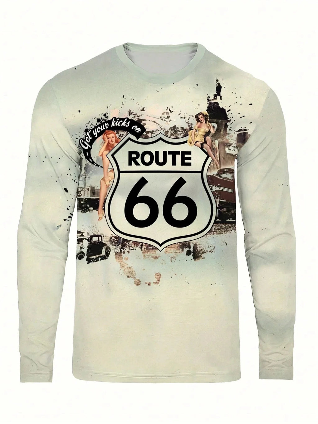 New men's long-sleeved T-shirt for Spring and Autumn 2025 featuring street fashion and comfort with 3D digital printing