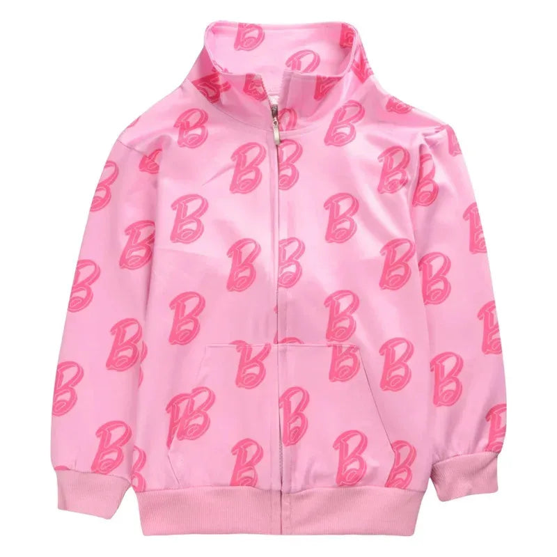 wiwiwi 123Spring Autumn Barbi Teen Girls Clothing Sets Fashion two Piece Outfits Cardigan Sweatshirt Pants Kids Tracksuit Suits