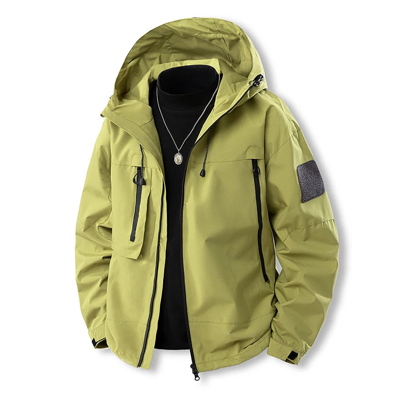 Pop Autumn Men Hiking Waterproof Jackets Men Outdoor Quick Dry Sports Climbing Hooded Coats Men Breathable Windbreaker Jackets 3