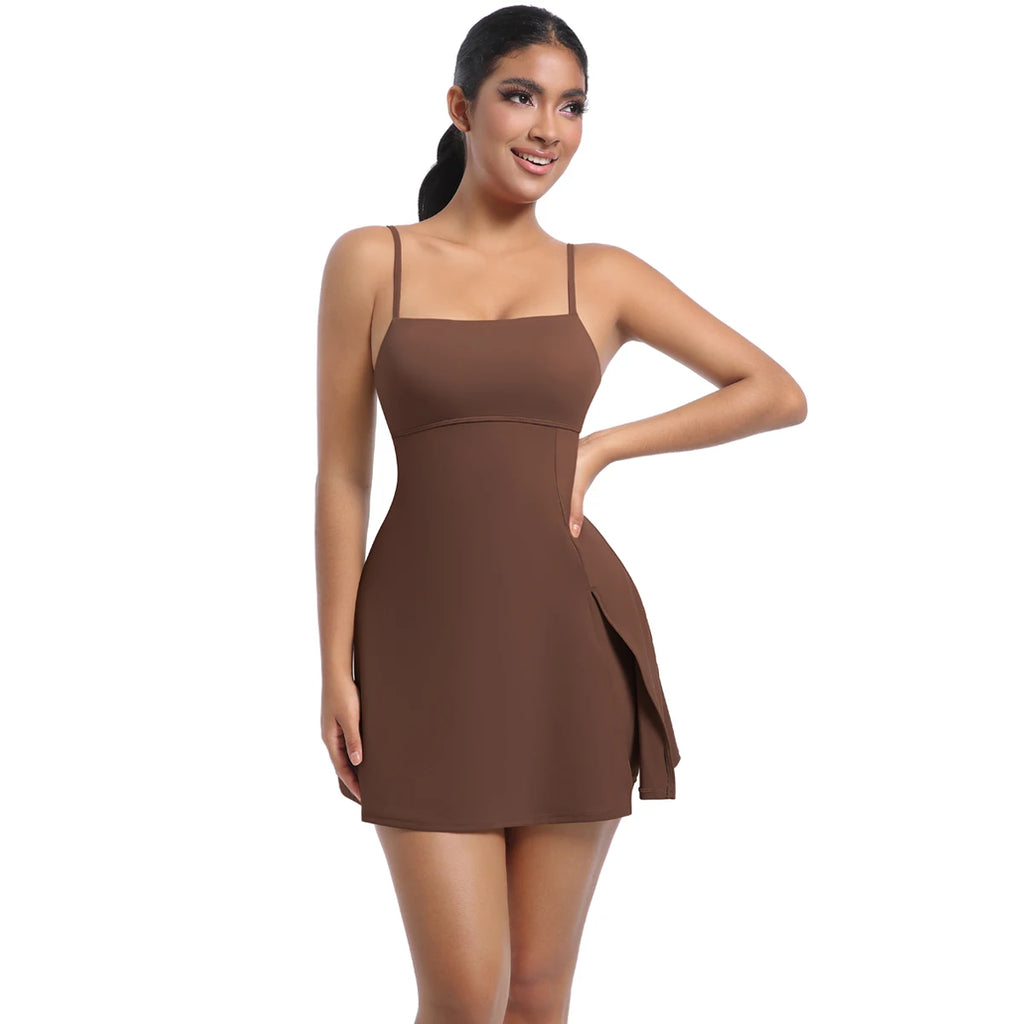 Women Yoga Tennis Skirts Gym Golf Running Sports Fitness Jumpsuit Skirt Sports Overalls Fitness Suits Gym Tracksuit Dance Skirt