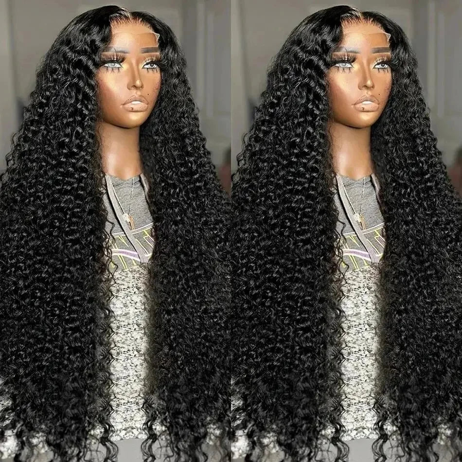Deep Wave 13x6 13x4 Lace Frontal Human Hair Wigs Deep Curly 13x4 Lace Human Hair Wig For Black Woman 100% Brazilian Remy Hair