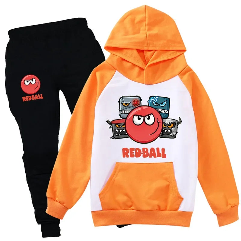 Red Ball 4 Boys Girls Clothing Children Fashion Hoodies and Pant Set Kids RedBall Clothing Spring Autumn Sports Suit Tracksuit