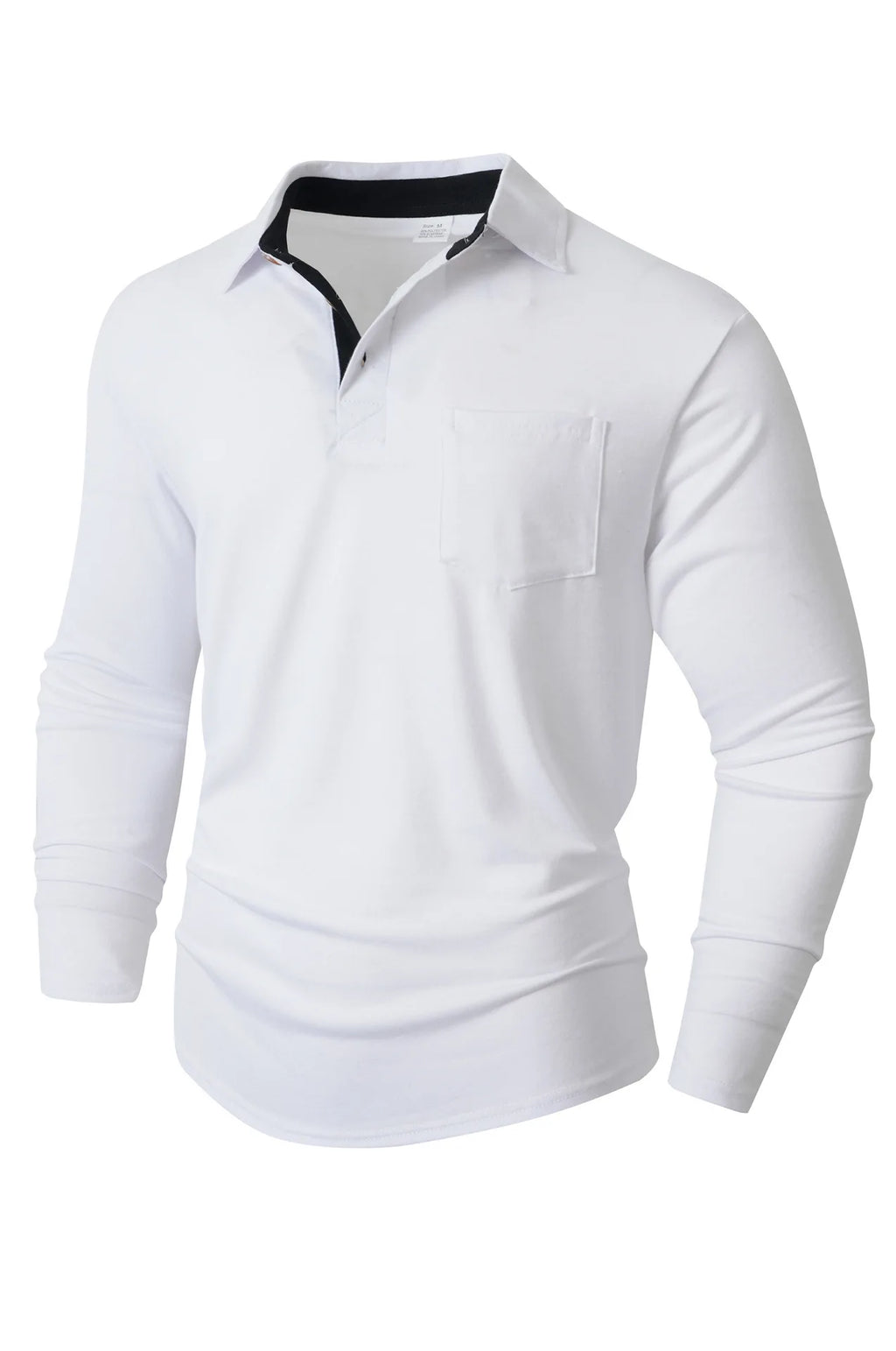 Autumn and Winter Men's Long-sleeved Lapel T-shirt Men's POLO Shirt Tops Bottoming Shirt