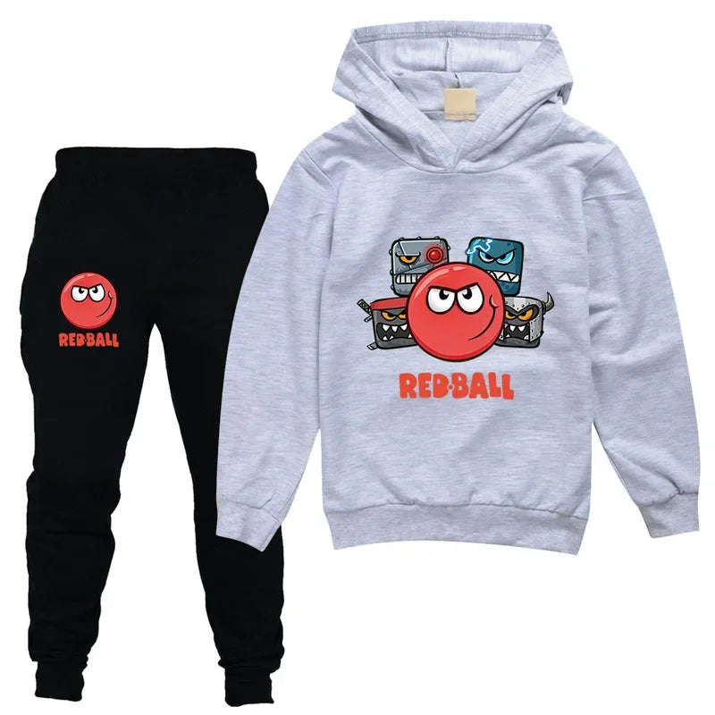 Red Ball 4 Boys Girls Clothing Children Fashion Hoodies and Pant Set Kids RedBall Clothing Spring Autumn Sports Suit Tracksuit