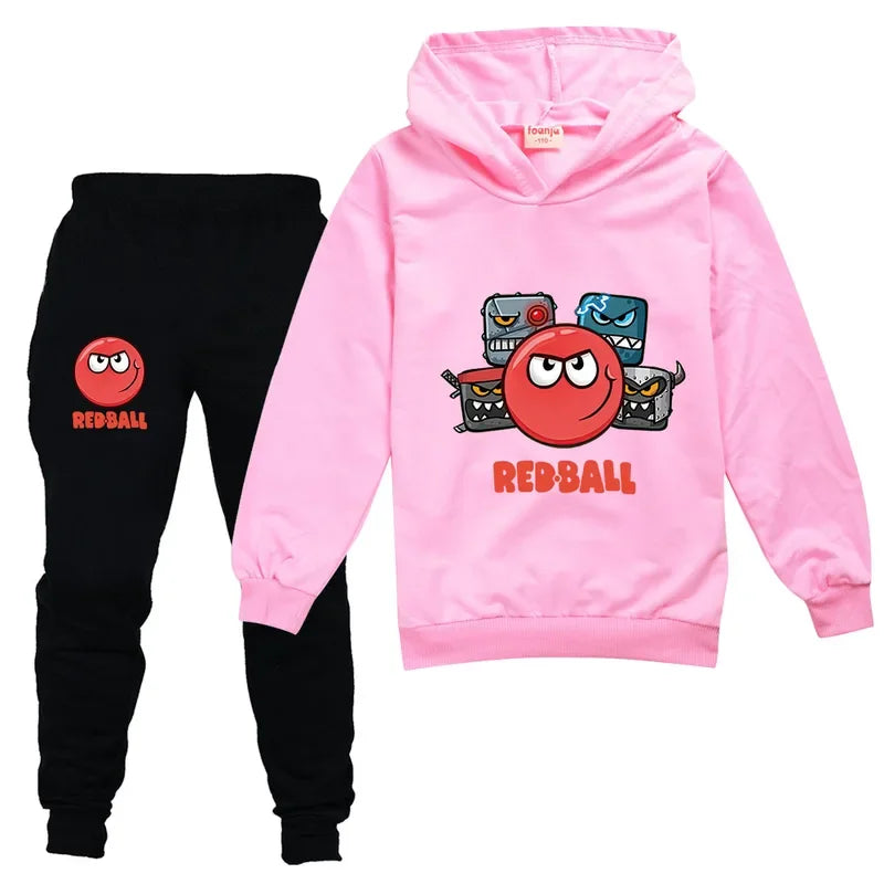 Red Ball 4 Boys Girls Clothing Children Fashion Hoodies and Pant Set Kids RedBall Clothing Spring Autumn Sports Suit Tracksuit
