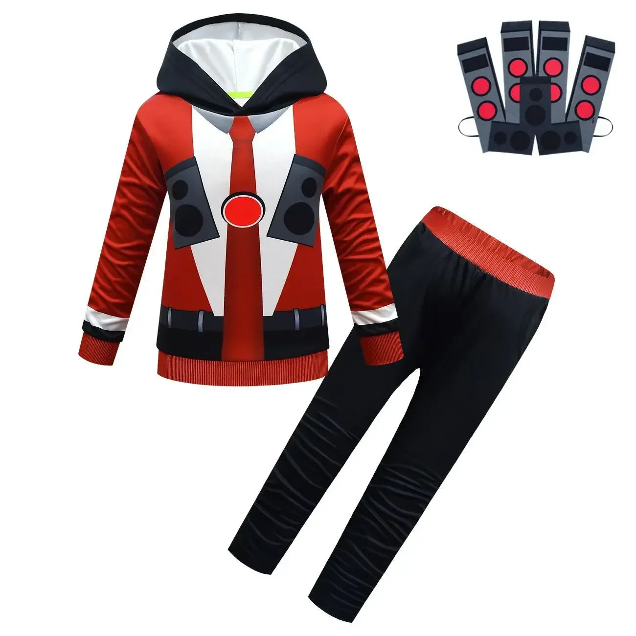 Skibidi Toilet Child Kids Speaker Man Titan Speakerman Costume Cosplay Halloween Hoodie Pants Boy Tracksuit Sports lf[5