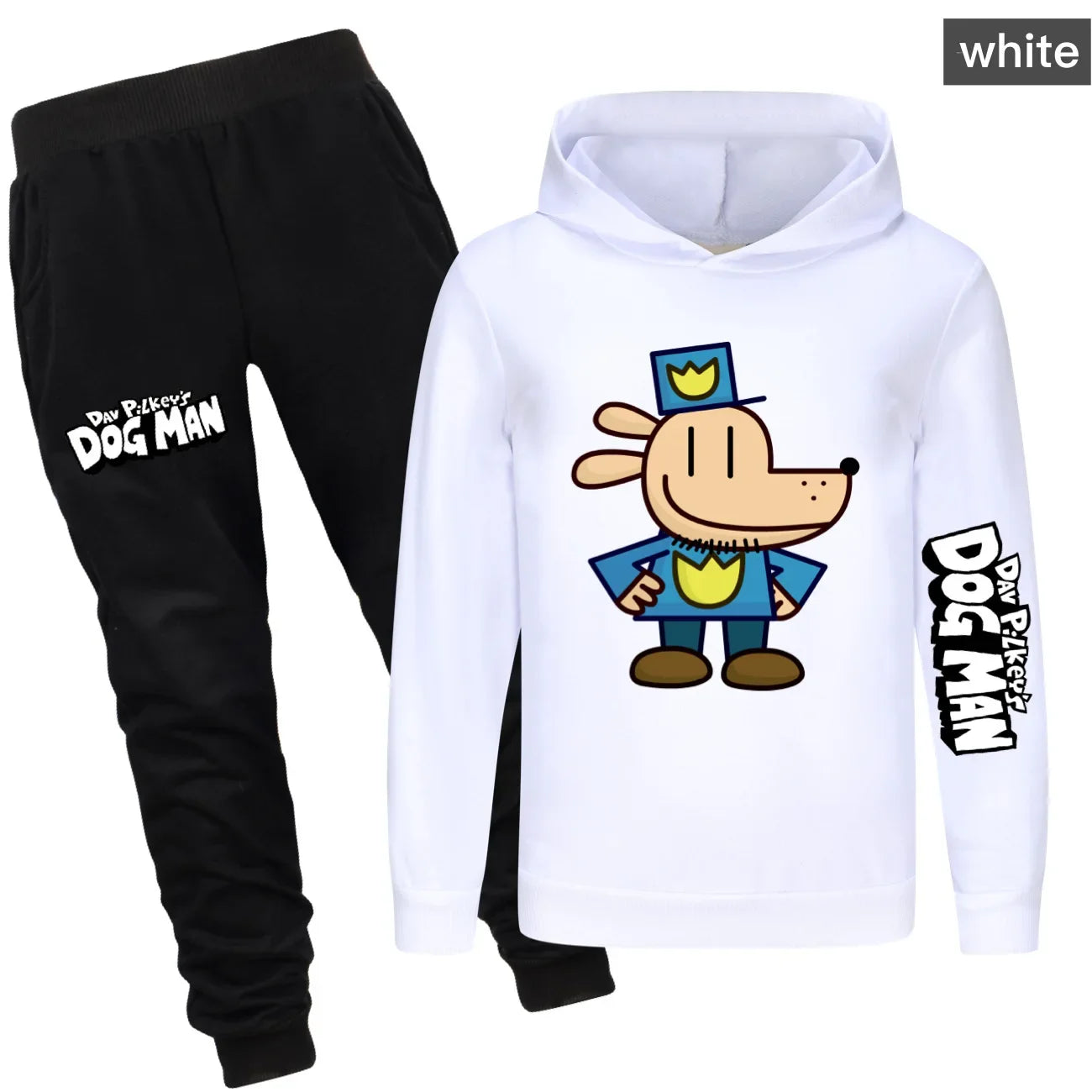 Dog Man Kids Costume Boys Fashion Hoodies and Pants Set Anime Dogman Long Sleeve Sweatshirts Spring Autumn Sportswear Tracksuits