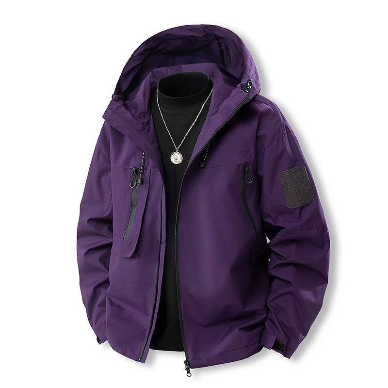 Pop Autumn Men Hiking Waterproof Jackets Men Outdoor Quick Dry Sports Climbing Hooded Coats Men Breathable Windbreaker Jackets 3