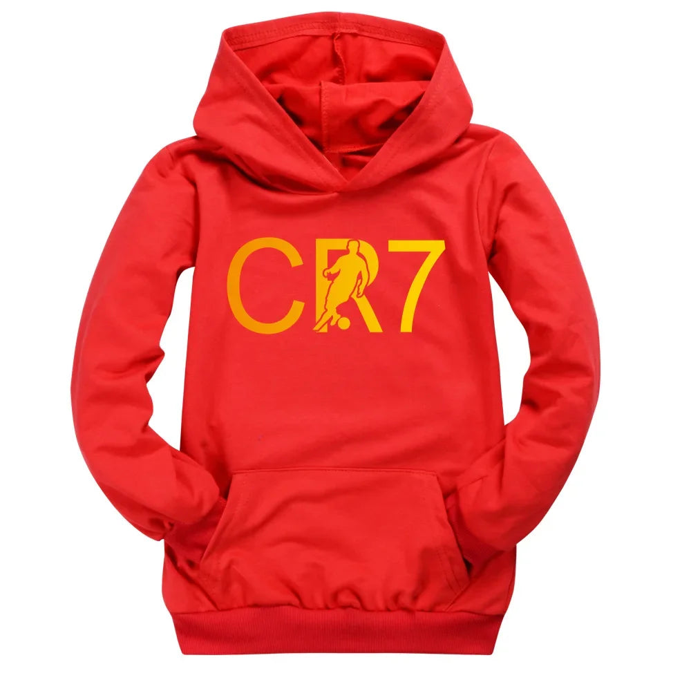 CR7 Series Clothes Kids Autumn Hooded Boys Summer T-shirt Girls Tracksuit Sportswear Hoodies and Pant Set  Children's Pajamas