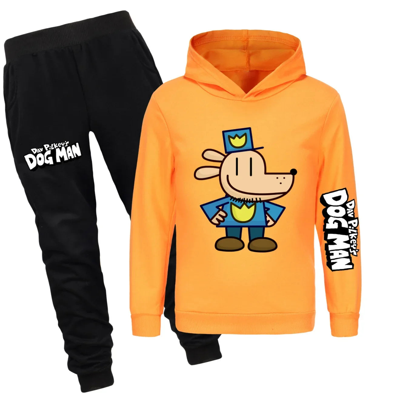 Dog Man Kids Costume Boys Fashion Hoodies and Pants Set Anime Dogman Long Sleeve Sweatshirts Spring Autumn Sportswear Tracksuits