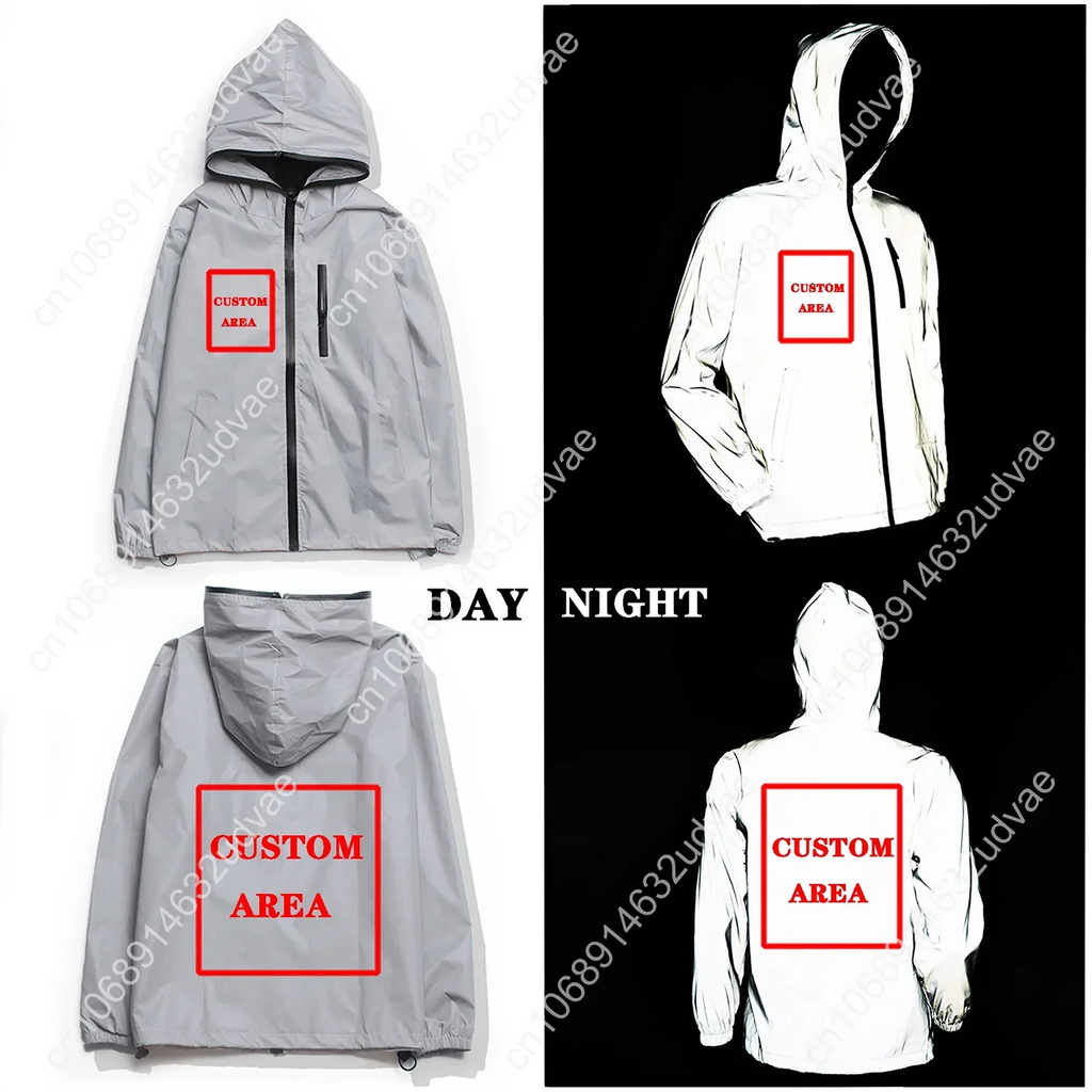 Scouts of America Reflective Jacket Mens Womens Coat Hooded Windbreaker Runing Pocket Jackets Cycling Hiking Customized Hoodie