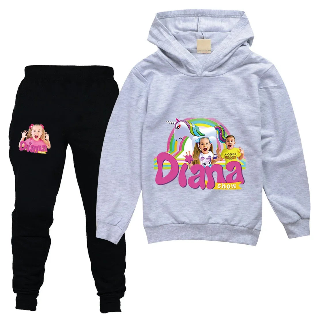 AIAI 2025Diana and Roma Show Clothes Kids Autumn Clothing Baby Girls Cartoon Hoodies Pants Sets Toddler Boys Casual Tracksuit